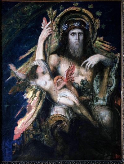 Júpiter (Zeus) e Semelé (maldito) de Gustave Moreau. de Gustave Moreau