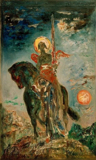 O parque e o anjo da morte de Gustave Moreau