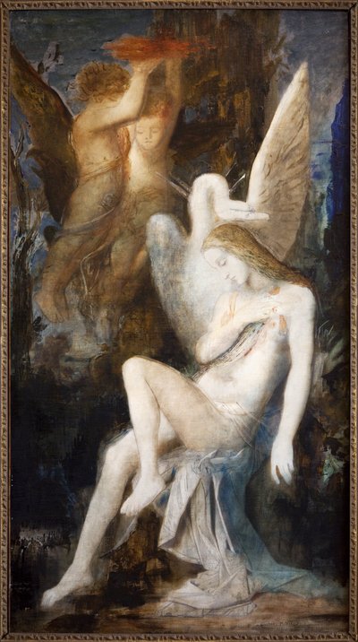 Leda e o cisne (óleo sobre tela) de Gustave Moreau