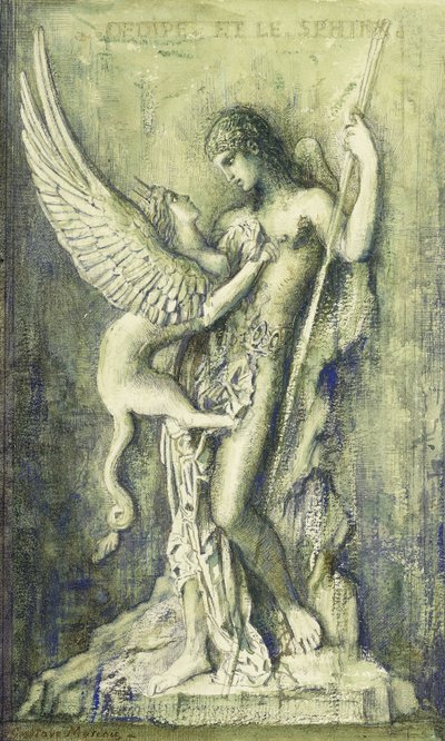 Édipo e a Esfinge; Édipe e Esfinge, de Gustave Moreau