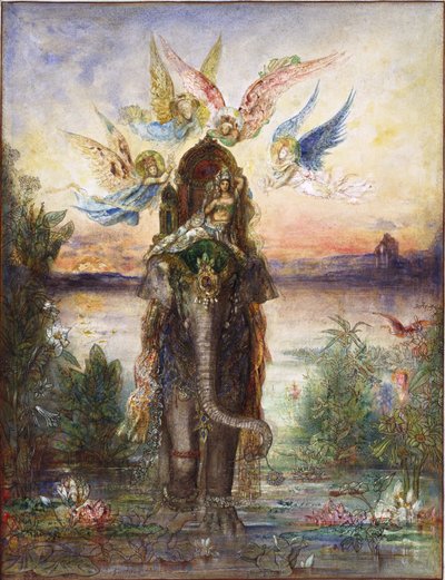 "Peri, elefante sagrado" Peinture de Gustave Moreau (1826-1898) 1882 Museu Nacional de Arte Ocidental, Tóquio Japão de Gustave Moreau