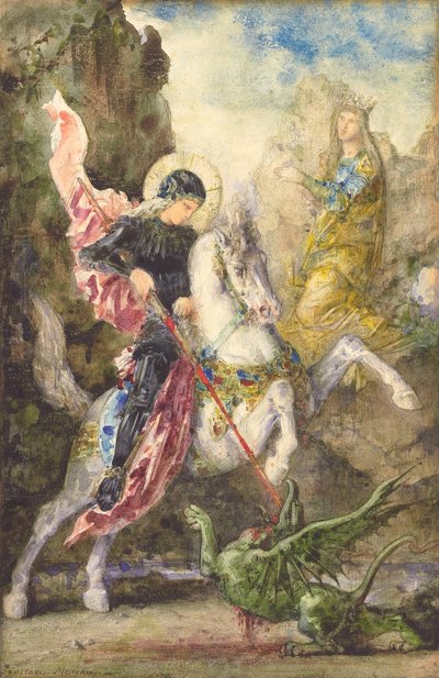São Jorge e o dragão, 1869 de Gustave Moreau