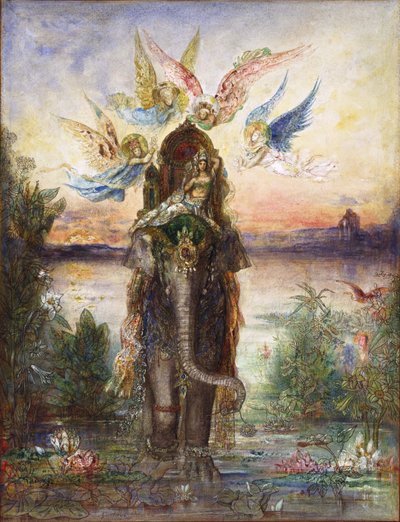 O elefante sagrado Péri de Gustave Moreau
