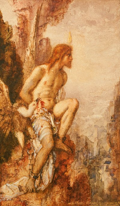 A tortura de Prometeu de Gustave Moreau