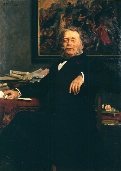Retrato do compositor Karel Charles Miry 1823-1889, 1885. de Gustave Vanaise