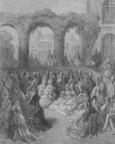 A Matinee Em Um Jardim Aristocrático, Holland-House de Gustave after Dore