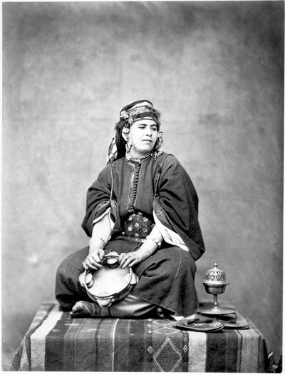 Harem Slave, Argélia, 1859 (albumen print de wet colodion negative) de Gustave de Beaucorps