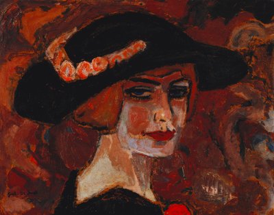 Mulher jovem com um chapéu; Menina de chapéu de Gustave de Smet