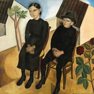 Gaston e a sua Irmã de Gustave Van de Woestyne