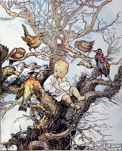 Ilustração para “La storia di Peter Pan””, fábula de James Matthew Barrie (JM ou J. M. Barrie de Gustavo Gustavino Rosso