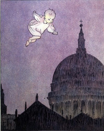 Ilustração para “La storia di Peter Pan””, fábula de James Matthew Barrie (JM ou J. M. Barrie de Gustavo Gustavino Rosso