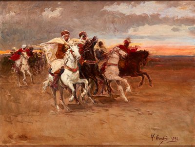 Charging Cavaliers (óleo sobre tela) de Gustavo Simoni