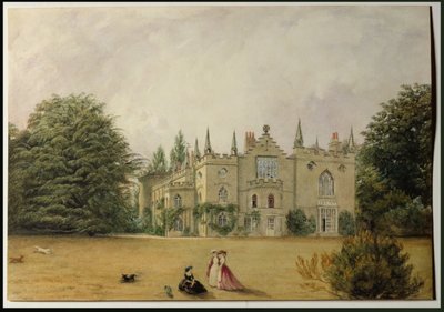 Vista de Strawberry Hill, Middlesex dos jardins (wc) de Gustavus Ellinthorpe Sintzenich