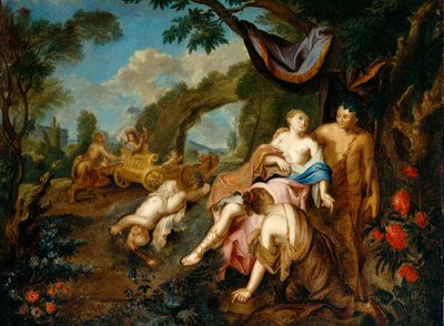 Baco e Ariadne, c.1725 de Gustavus Hesselius