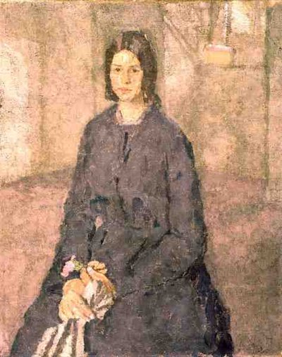 Menina segurando uma rosa, c.1915-25 de Gwen John