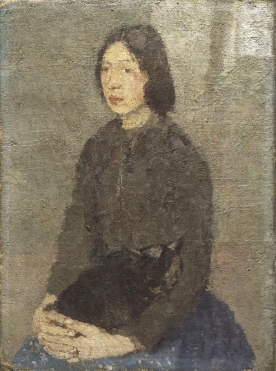 Menina com gato no colo, de Gwen John