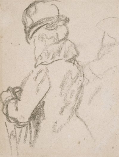 Mademoiselle Pouvereau (carvão sobre papel) de Gwen John