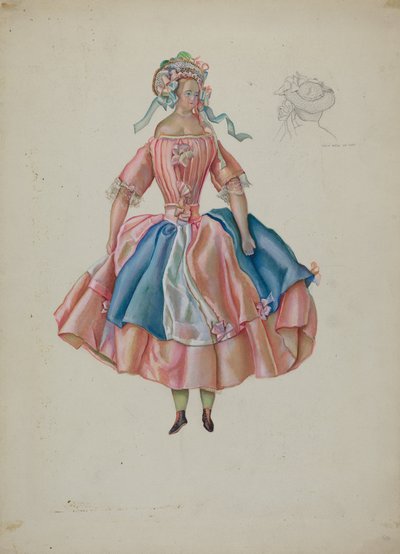 Boneca em traje, c. 1937. de Gwyneth King