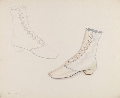 Sapatos de casamento Quaker, c. 1936. de Gwyneth King