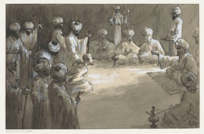 Reunião de homens de H.C. Louwerse (signed by artist)