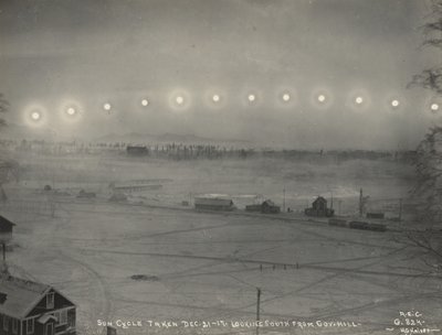 Ciclo solar realizado de 21 a 17 de dezembro. Olhando para o sul do Gov. Hill, 1917. de H.G Kaiser