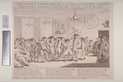 &39;Jonathan&39;s Coffee House, ou uma análise do Change Alley&39;, com um grupo de personagens da vida, 1763 de H.O. Neal