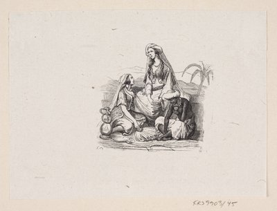 Ilustração para "The Flying Suitcase" em H.C. Andersen, "Contos de fadas e histórias", Volume 1 de H.P. Hansen
