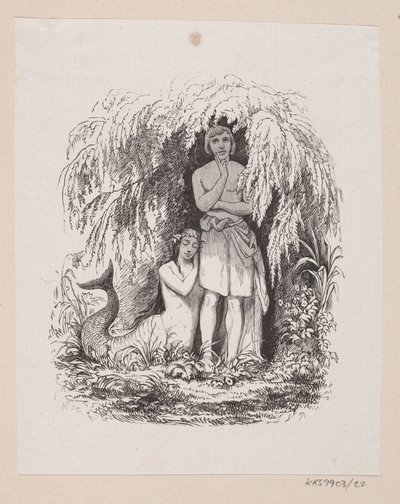 Ilustração para "A Pequena Sereia" em H.C. Andersen, "Contos de fadas e histórias", Volume 1 de H.P. Hansen