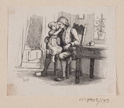 Ilustração para "Ib e a pequena Christine" em H.C. Andersen, "Contos de fadas e histórias", Volume 2 de H.P. Hansen