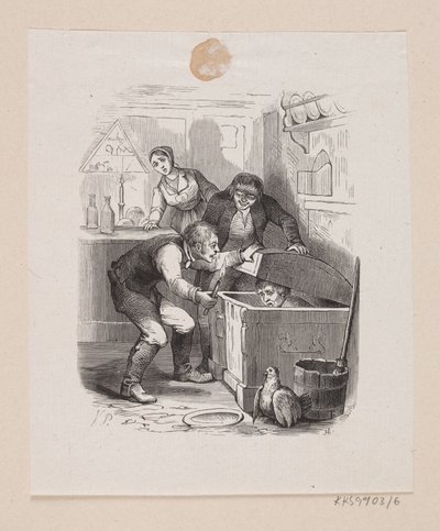 Ilustração para "Pequeno Claus e grande Claus" em H.C. Andersen, "Contos de fadas e histórias", Volume 1 de H.P. Hansen