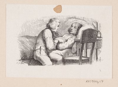 Ilustração para "O companheiro de viagem" em H.C. Andersen, "Contos de fadas e histórias", Volume 1 de H.P. Hansen