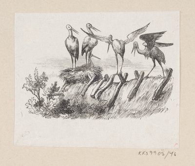 Ilustração para "As Cegonhas" em H.C. Andersen, "Contos de fadas e histórias", Volume 1 de H.P. Hansen