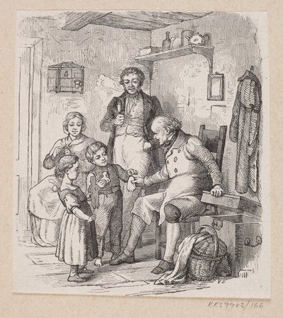 Ilustração para "Under the Willow Tree" em H.C. Andersen, "Contos e Contos de Fadas", Volume 2 de H.P. Hansen