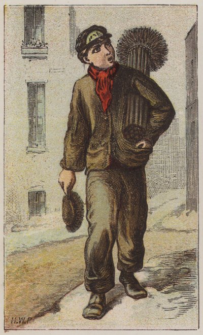 Chimney Sweep (cor litho) de H.W. (after) Petherick