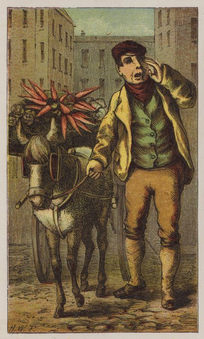 Costermonger (cor litho) de H.W. (after) Petherick