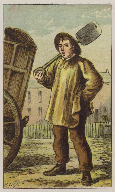 Dustman (cor litho) de H.W. (after) Petherick