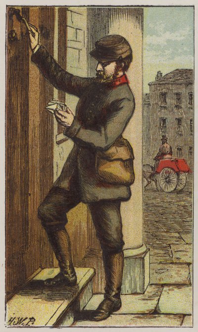 Carteiro (cor litho) de H.W. (after) Petherick