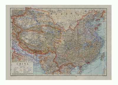 Mapa da China, c1910 de HW Cribb