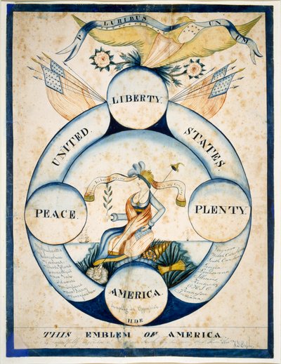 Este Emblema da América, c.1818 (aguarela sobre papel) de H. D. Ersele