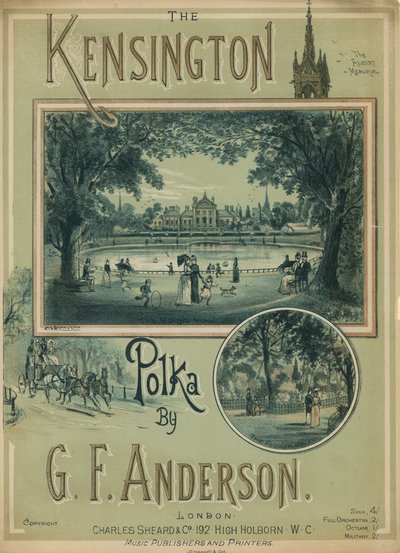 Partitura de The Kensington Polka de GF Anderson de H. G. Banks