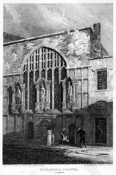 Capela de Guildhall, cidade de Londres, 1815. de H. Hobson