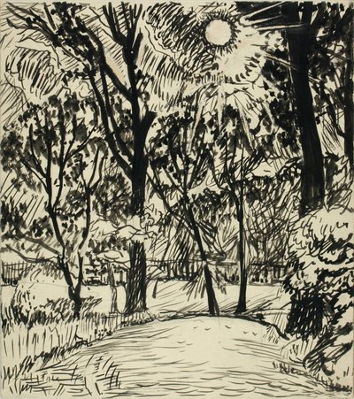 (Caminho iluminado pelo sol) de H. Lyman Sayen