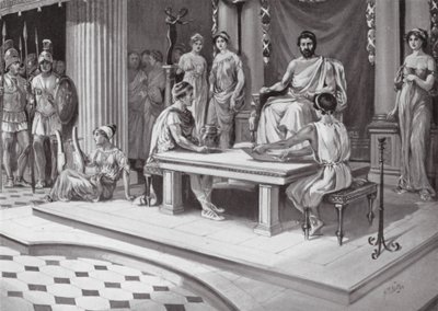 Jasão da Tessália (litografia) de H. M. (after) Burton