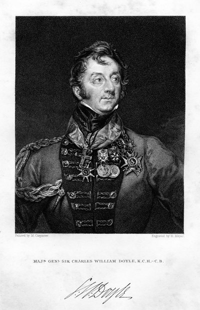 Sir Charles Hastings Doyle 1804-1883, soldado britânico, 1837. de H. Mayer