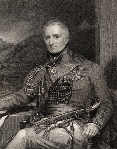 Sir Rufane Shaw Donkin, gravado por W. Holl, da National Portrait Gallery, volume III, publicado em 1835 (lit.) de H. Mayer
