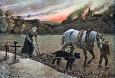 A mulher com os campos, 1915. de H. Mouren