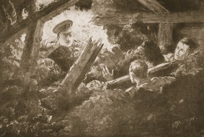 Segundo Tenente CFH Calvert desenterra e resgata dois homens de uma mina de galeria que havia caído em de H. Ripperger