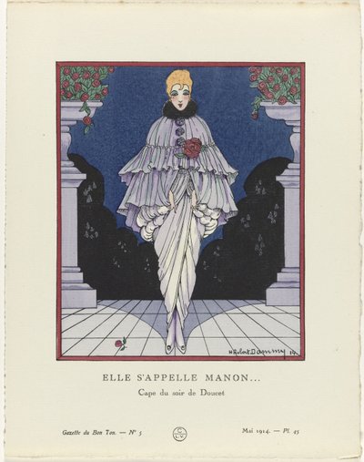 Gazette du Bon Ton, 1914 - No. 5, Pl. 45: Elle