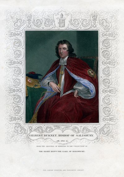Gilbert Burnet, teólogo e historiador escocês, século XIX de H. Robinson