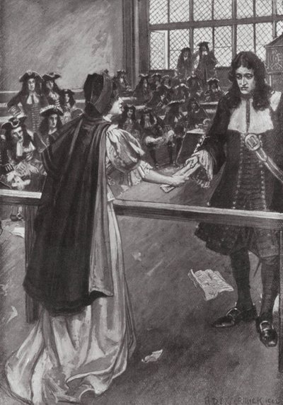 Um episódio medieval no Parlamento (litografia) de H. Tenison